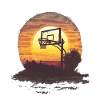 Sunrise Basketball Silhouette