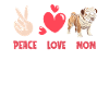 Bulldog Peace Love Dog Mom