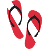Slippers Red and White