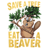 Lustiger Biber Waldtier Spruch
