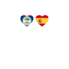 Belize Spain Heartbeat Flag Belizer