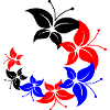 Circle of butterflies