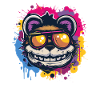 What a crazy cool bear