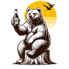 Beer Bear at sunset