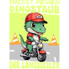 Dinosaur on Motorcycle
