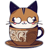 Cute Coffee Cat