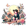 Monkey having a picnic