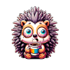 Hedgehog with Coffee Caffeine Shock