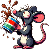 Mouse with coffee caffeine shock