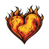 Heart, Flame, Fire, Love