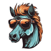 Pferd Kopf Cool