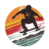 Silhouette Skateboarder at Sunset