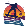 Sunset Skateboard Silhouette