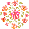 Papillons et feuilles