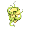 Skull with tentacles
