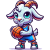 Cute Goat Playing Basketball Design