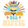 Bee Hippie Biene Peace