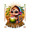 Monkey with Cocktail Beachtime