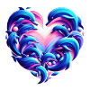 Dolphin Love Heart Fusion