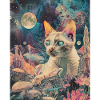 A Feline's Laser-Lit Odyssey