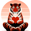 Tiger with heart