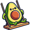 Avocado on the swing