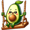 Avocado on the swing