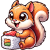 Squirrel and Sushi Japanese Design