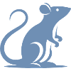 Minimalist Rat Mouse Silhouette