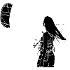 Kitegirl black and white