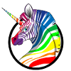 Regenbogen Einhorn Zebra