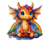 Dragon Saint-Patrick arc-en-ciel enfants