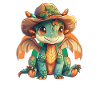 Dragon Saint-Patrick arc-en-ciel irlandais