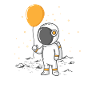 Astronaut with balloon