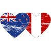 Nouvelle-Zélande Pérou drapeau coeur utilisé