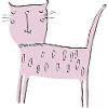 katze relief rosa