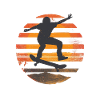 Sunset Skateboard Silhouette