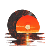 Vinyl Sunset Reflection