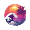 Ocean Sea Wave Sunset Background