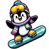 Gwiazda snowboardu: Przesuwający się pingwin