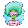 Blue Afro Child