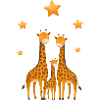 Giraffes Family Star Baby Nursery