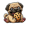 Pug Cookie Sweet Dessert Biscuit