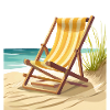 Deck chair by the sea