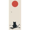 Cat at sundawn