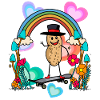 Peanut Peanuts Rainbow Hearts Birthday