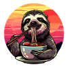 Rolig sengångare Ramen Nudlar Sengångare Japan Retro