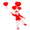 Rising Heart Balloons