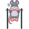 Mouse Bodybuilder Pull-Up Fitness