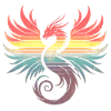 Retro Sunset Phoenix
